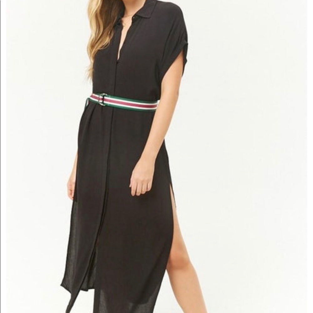 Forever 21 Belted Midi Shirt Dress